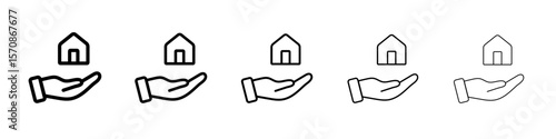 Property Icon outline simple illustration isolated