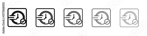 Quick approval icon outline simple illustration isolated