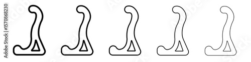 rack for violin icon outline simple illustration isolated