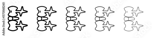 Radiculopathy radicular syndrome icon outline simple illustration isolated