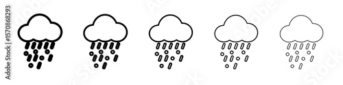 Rain icon outline simple illustration isolated