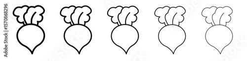 radish icon outline simple illustration isolated