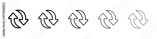 Refresh icon outline simple illustration isolated