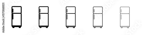 Refrigerator icon outline simple illustration isolated