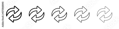 Free Download Refresh icon outline simple illustration isolated - GFXLoad