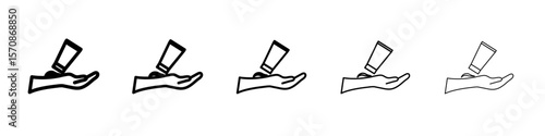 relief gel on arm icon outline simple illustration isolated