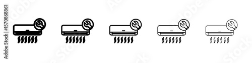 Repair air conditioner icon outline simple illustration isolated