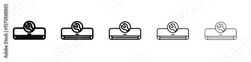 Repair air conditioner icon outline simple illustration isolated