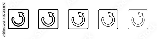 Repeat reload arrow icon outline simple illustration isolated