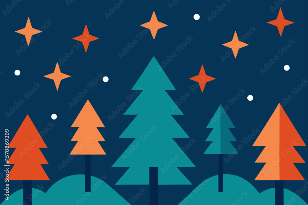 Obraz premium abstract christmas tree
