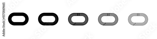 Running Track icon outline simple illustration isolated