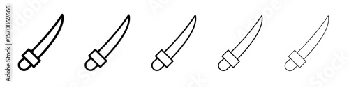 sabre icon outline simple illustration isolated