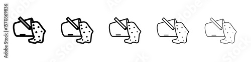Sand bucket icon outline simple illustration isolated