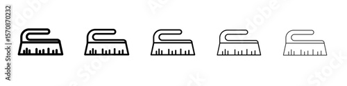 Scrubbing brush icon outline simple illustration isolated