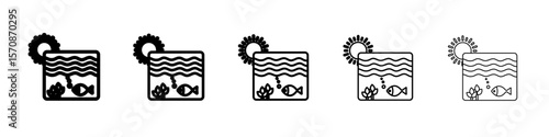 Sea Life icon outline simple illustration isolated