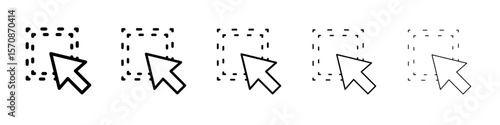 select element icon outline simple illustration isolated