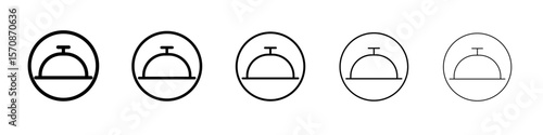 Service bell icon outline simple illustration isolated