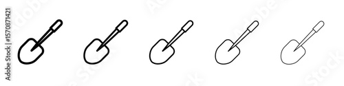 Shovel icon outline simple illustration isolated