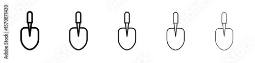 Shovel icon outline simple illustration isolated