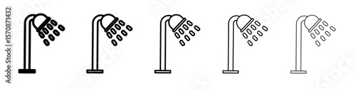 Shower icon outline simple illustration isolated