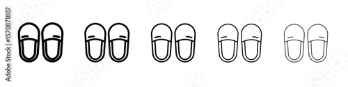 Slippers icon outline simple illustration isolated