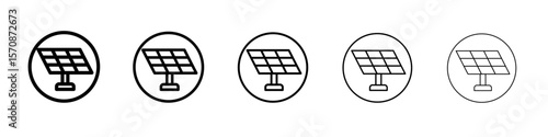 Solar panels icon outline simple illustration isolated
