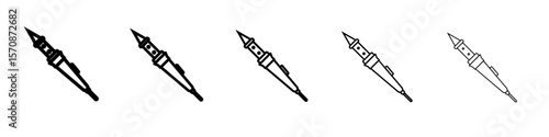Soldering iron icon outline simple illustration isolated