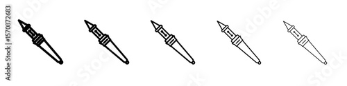 Soldering iron icon outline simple illustration isolated