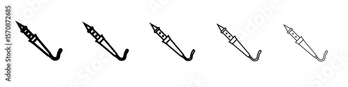 Soldering iron icon outline simple illustration isolated