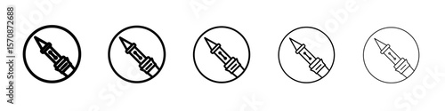 Soldering iron icon outline simple illustration isolated