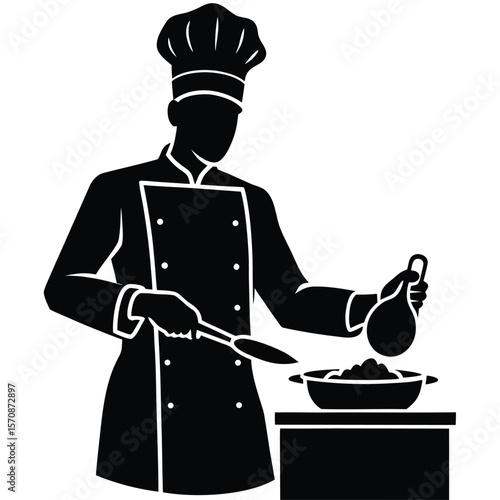 chef with a tray