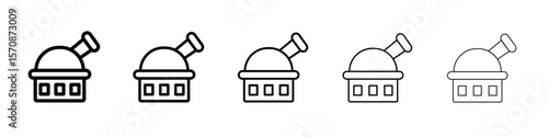 Space observatory icon outline simple illustration isolated