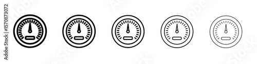Speedometer icon outline simple illustration isolated