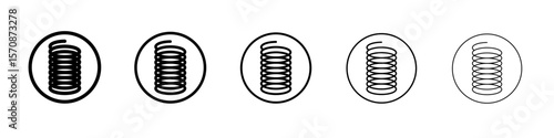spring icon outline simple illustration isolated