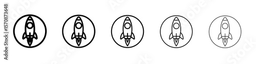 startup icon outline simple illustration isolated
