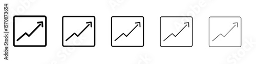 Statistic Up icon outline simple illustration isolated