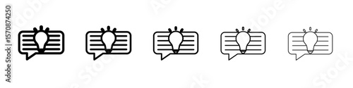 Suggestion icon outline simple illustration isolated