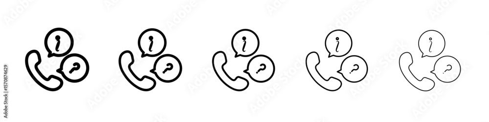 Fototapeta premium Support call service icon outline simple illustration isolated