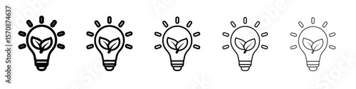 Sustainable ecological energy icon outline simple illustration isolated