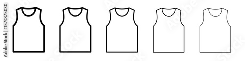 Tank top icon outline simple illustration isolated