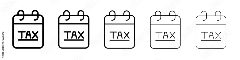 Tax reminder icon outline simple illustration isolated Tax reminder icon outline simple illustration isolated