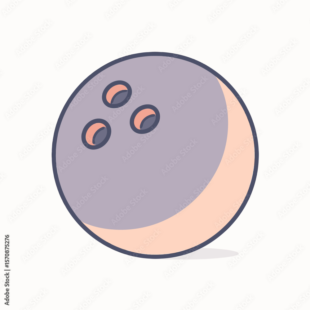 Fototapeta premium Pastel Colored Bowling Ball Isolated On White