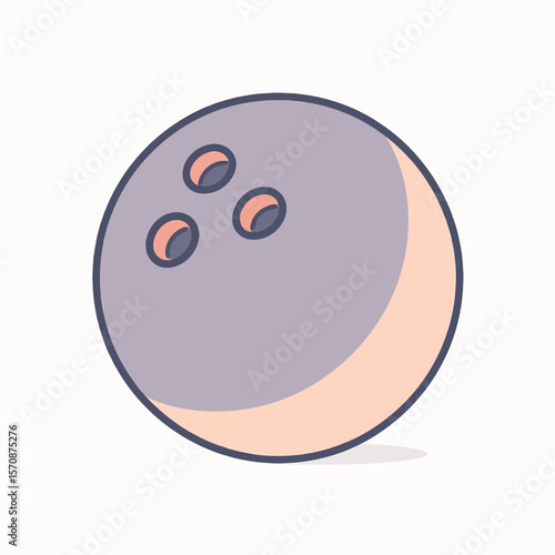 Pastel Colored Bowling Ball Isolated On White