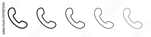 Telephone phone call icon outline simple illustration isolated