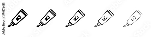 Tooth Paste Icon outline simple illustration isolated