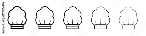 toque icon outline simple illustration isolated