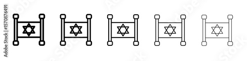 Torah icon outline simple illustration isolated