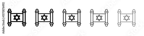 Torah icon outline simple illustration isolated