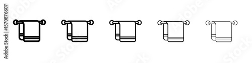 Towel icon set. outline simple illustration isolated