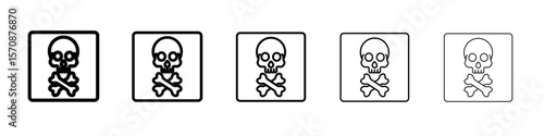 Toxic product icon outline simple illustration isolated